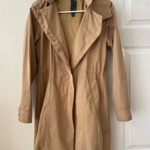 Kristen Blake Camel Tan Trench Coat with Snap Front